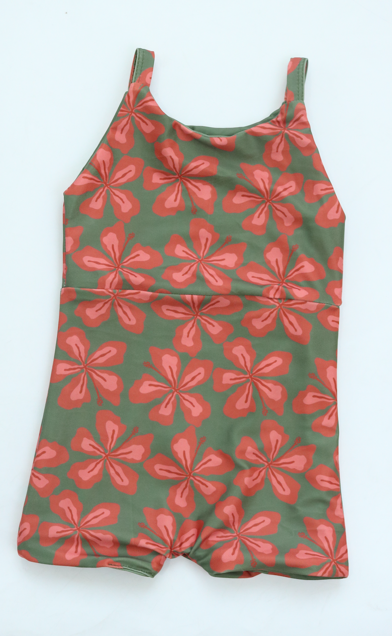 READY TO SHIP Groovy Hibiscus Alohi Romper